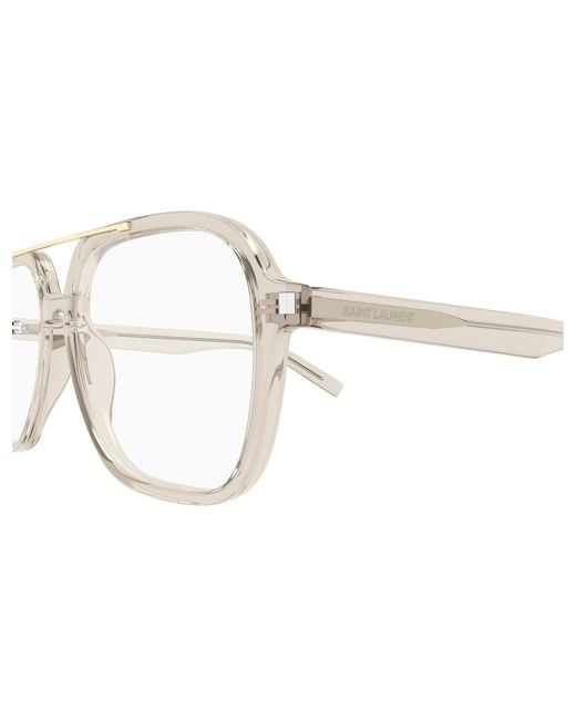 Saint Laurent Black Sl 545 Opt 003 Optical Frames Acetate Transparent Squared
