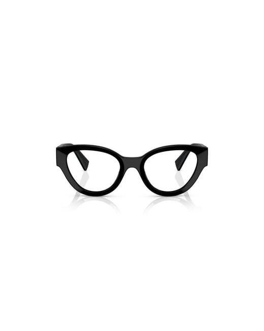 Miu Miu Black Mu 01Vv 1Ab1O1 Optical Frames Acetate Transparent Pantos Normal
