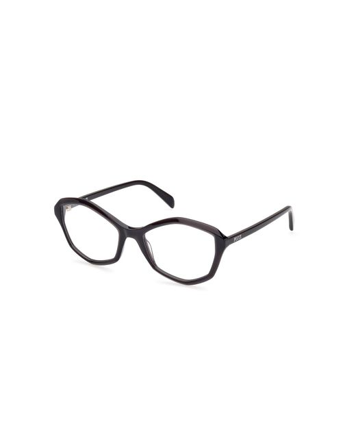 Emilio Pucci Black Ep5238 001 Optical Frames Acetate Geometric Normal