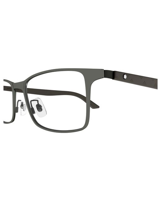Montblanc Black Mb0361O 003 Optical Frames Metal Transparent Squared for men