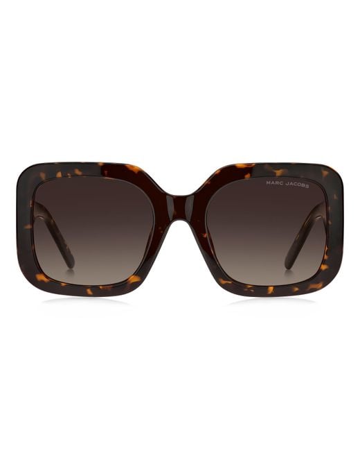 Marc Jacobs Black Marc 647/S 086/Ha Sunglasses Plastic Squared Shaded
