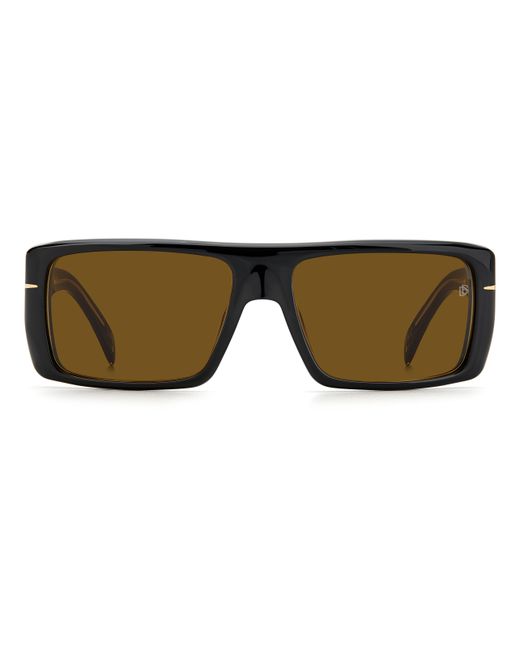 David Beckham Black Db 7063/S 807/70 Sunglasses Acetate Squared for men
