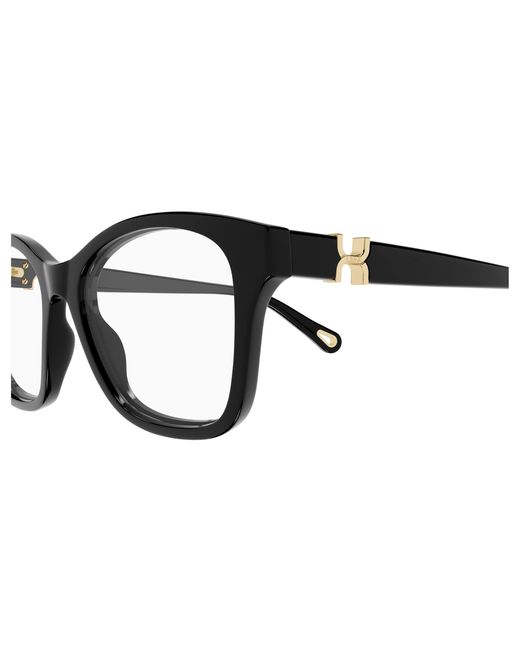 Chloé Black Ch0334O 006 Optical Frames Acetate Transparent Cat Eye