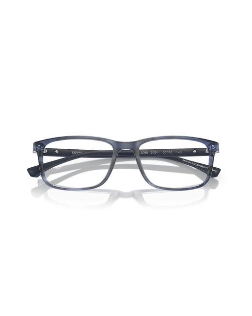 Emporio Armani Black Ea3098 6054 Optical Frames Acetate Transparent Squared Normal for men