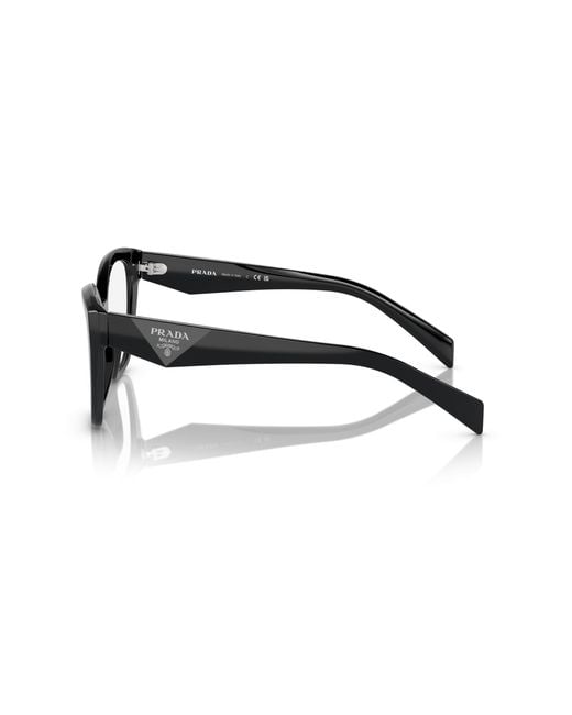 Prada Black Pr 20Zv 16K1O1 Optical Frames Acetate Transparent Geometric Normal