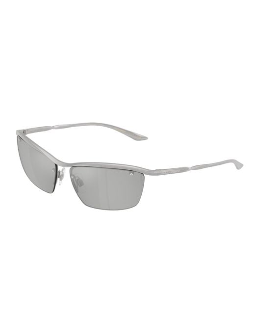 Dolce & Gabbana Black Dg2307 13648V Sunglasses Metal Squared Mirrored
