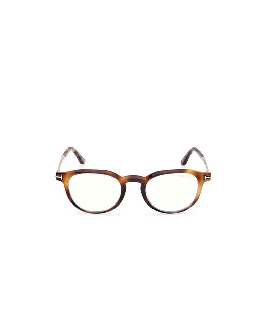 Tom Ford Black Ft6125-B 053 Optical Frames Acetate Round Normal for men