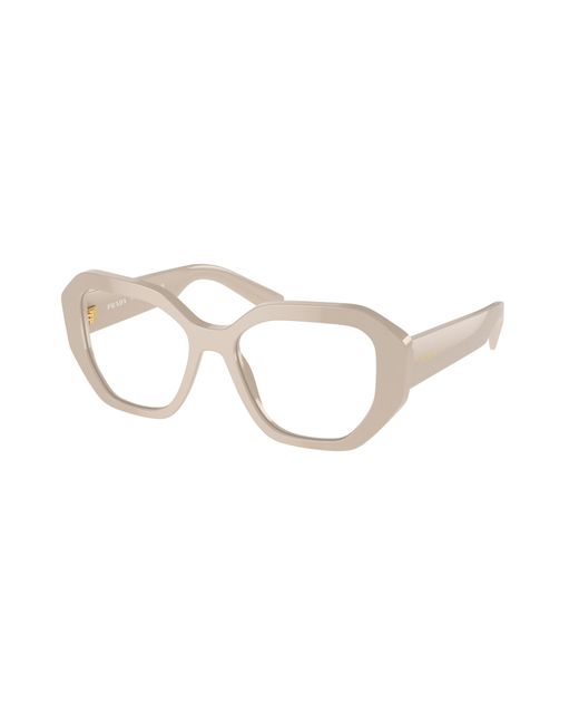 Prada Black Pr A07V 11O1O1 Optical Frames Acetate Transparent Geometric Normal