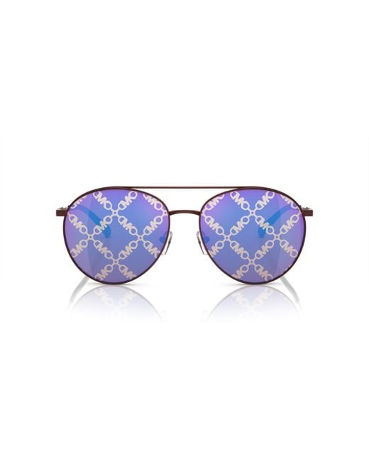Michael Kors Purple Mk1138 Arches 1896Gt Sunglasses Metal Pilot Normal