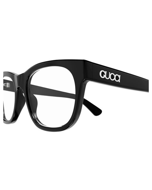 Gucci Black Gg1796O 004 Optical Frames Acetate Transparent Squared for men