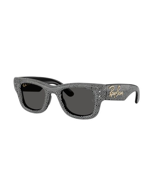 Ray-Ban Wayfarer Puffer Crystal Pavè Edition Sunglasses Frame Black Lenses