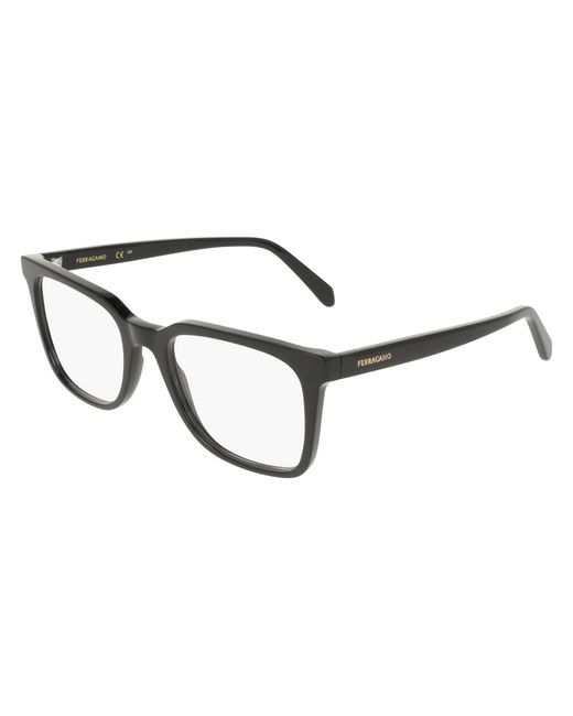 Ferragamo Black Sf3067 001 Optical Frames Acetate Squared Normal for men