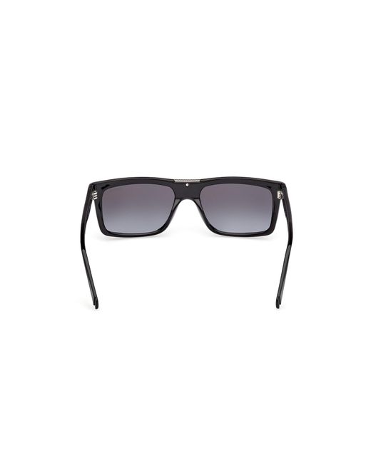 Guess Black Gu00274 01B Sunglasses Injected Smoke Squared Normal for men