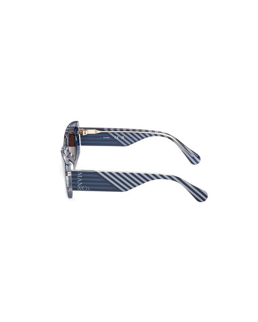 MAX&Co. Black Mo0131 92E Sunglasses Injected Geometric Normal