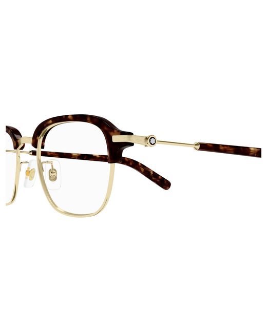 Montblanc Black Mb0390O 003 Optical Frames Metal Transparent Squared for men