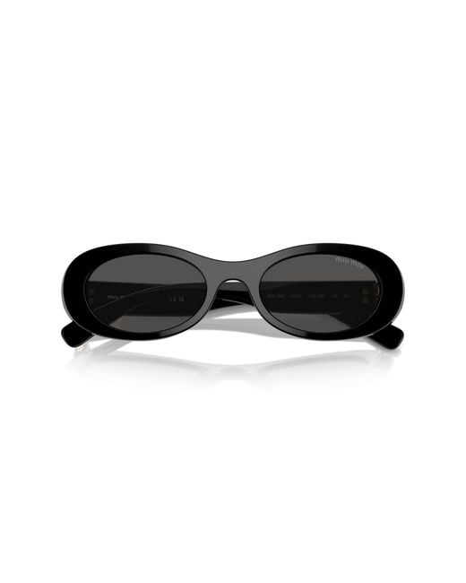 Miu Miu Black Mu 06Zs 1Ab5S0 Sunglasses Acetate Round Normal