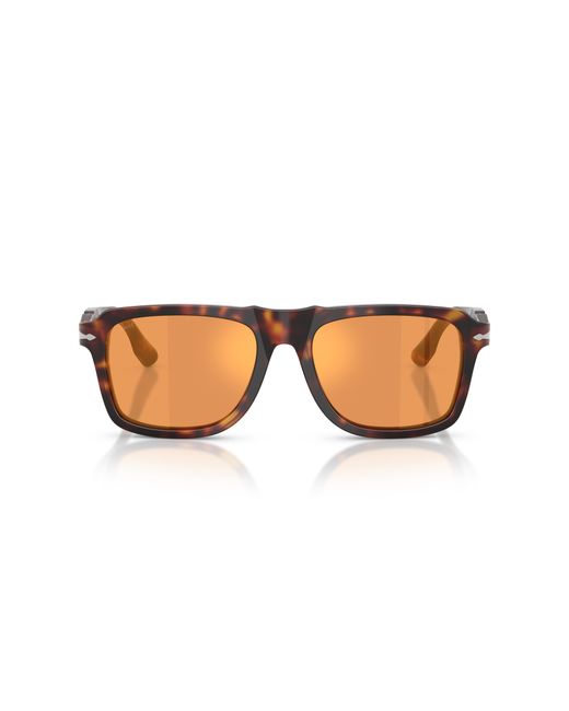 Persol Black Po8002S 24/3L Sunglasses Acetate Squared Mirror for men