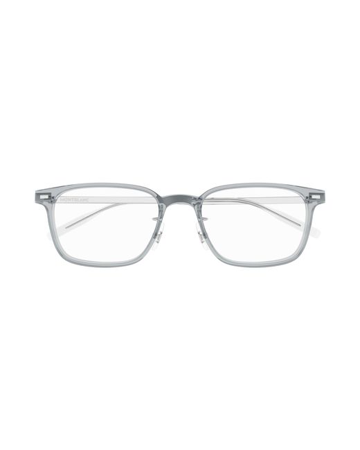 Montblanc Black Mb0394On 004 Optical Frames Injected Transparent Squared for men