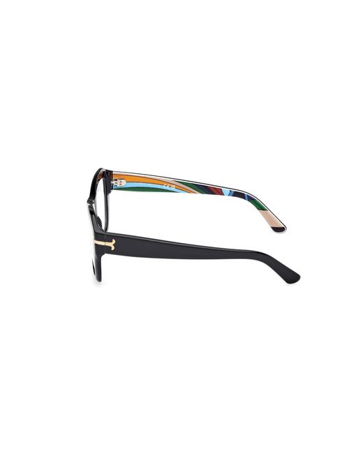 Emilio Pucci Black Ep5264 005 Optical Frames Acetate Geometric Normal