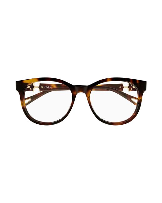 Chloé Black Ch0375O 002 Optical Frames Acetate Transparent Round