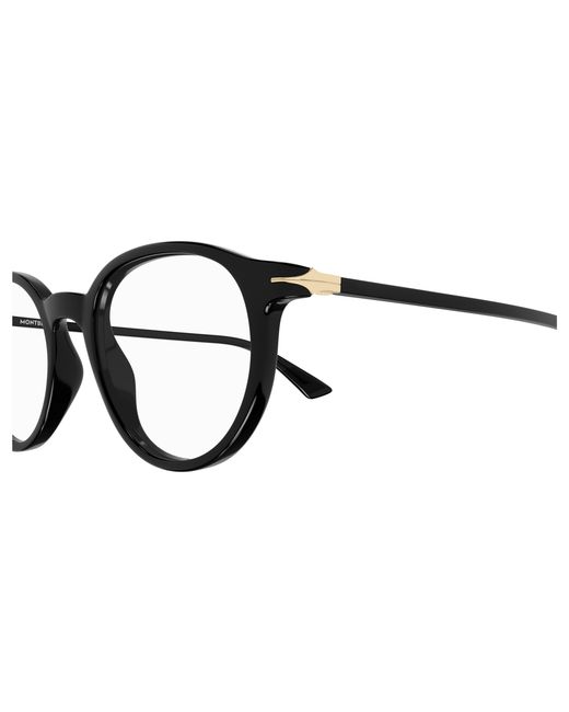 Montblanc Black Mb0340O 001 Optical Frames Acetate Transparent Squared for men