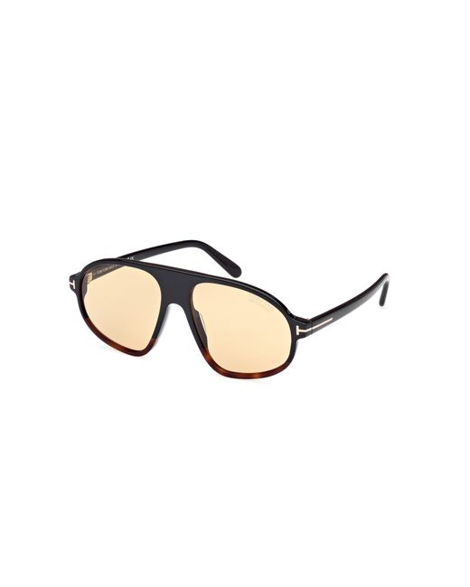 Tom Ford Black Ft1178 Erol 56E Sunglasses Acetate Pilot Photochromatic for men
