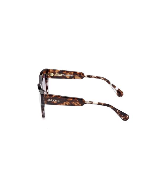 MAX&Co. Black Mo0059 56B Sunglasses Acetate Smoke Squared Normal