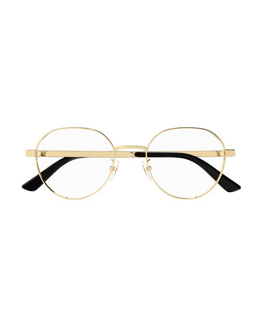 Gucci Black Gg1607Ok 003 Optical Frames Titanium Transparent Round for men