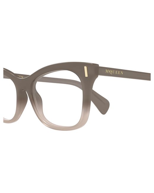 McQueen Black Am0552O 004 Optical Frames Acetate Transparent Cat Eye