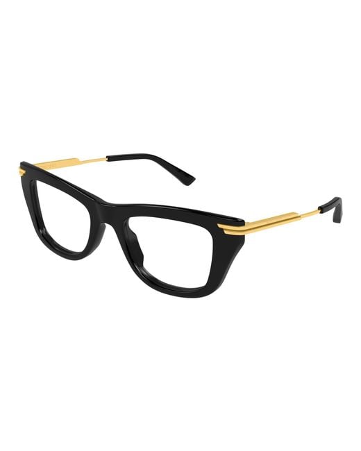 Bottega Veneta Black Bv1370O 001 Optical Frames Acetate Transparent Squared