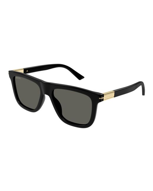 Gucci Black Gg1502S 001 Sunglasses Acetate Squared for men