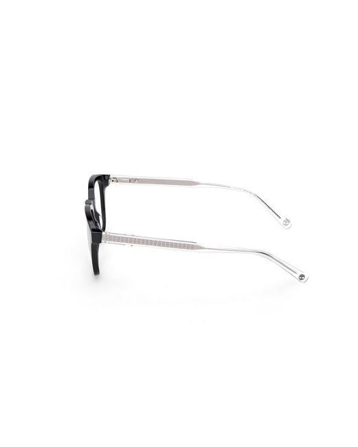 Timberland Black Tb50084 001 Optical Frames Acetate Round Normal for men