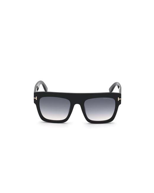 Tom Ford Black Ft0847 Renee 01B Sunglasses Acetate Squared Normal Shaded
