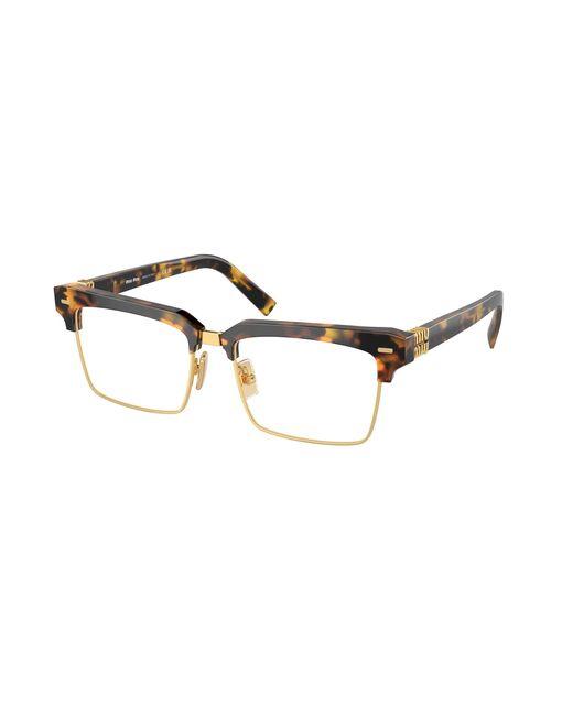 Miu Miu Black Mu 11Xv Vau1O1 Optical Frames Acetate Transparent Squared Normal