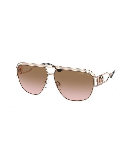 Michael Kors Pink Mk1102 Vienna 110811 Sunglasses Metal Pilot Normal Shaded