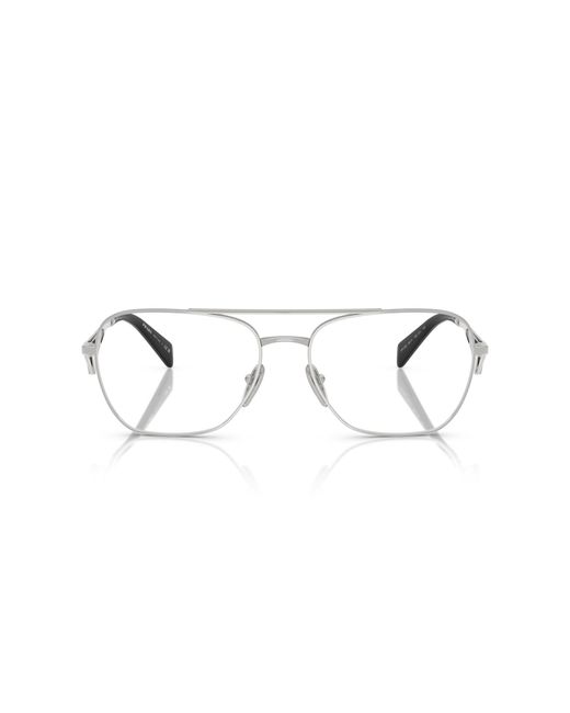 Prada Black Pr B50V 1Bc1O1 Optical Frames Steel Pilot Normal
