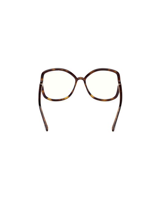 Tom Ford Black Ft5814-B 052 Optical Frames Injected Geometric Normal