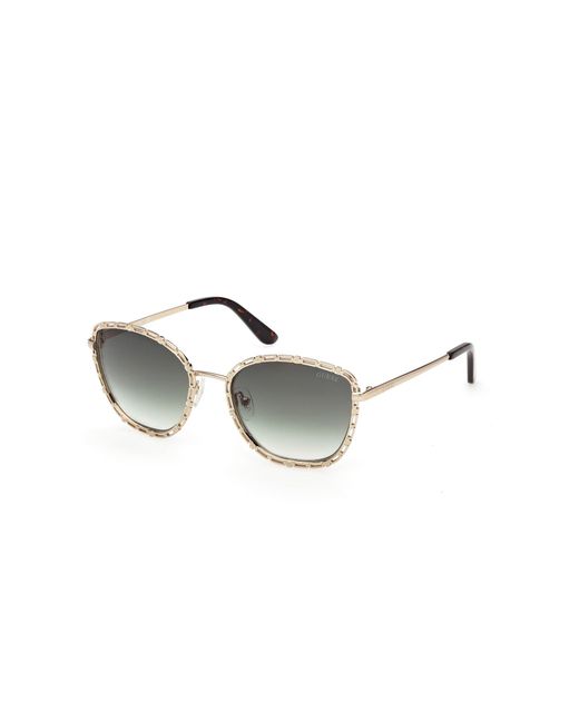 Guess Black Gu00297 32P Sunglasses Metal Round Normal