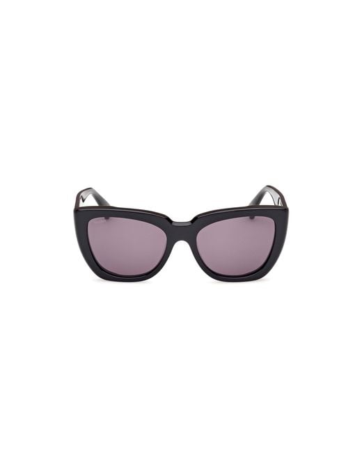 Max Mara Black Mm0090 Glimpse4 01A Sunglasses Acetate Smoke Cat Eye Normal