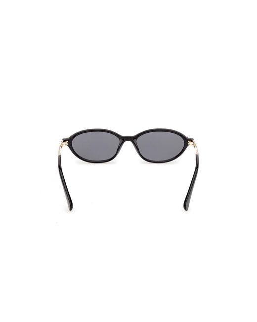 MAX&Co. Black Mo0158 01A Sunglasses Injected Smoke Round Normal