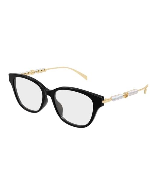 Gucci Black Gg1972Oa 001 Optical Frames Acetate Transparent Round
