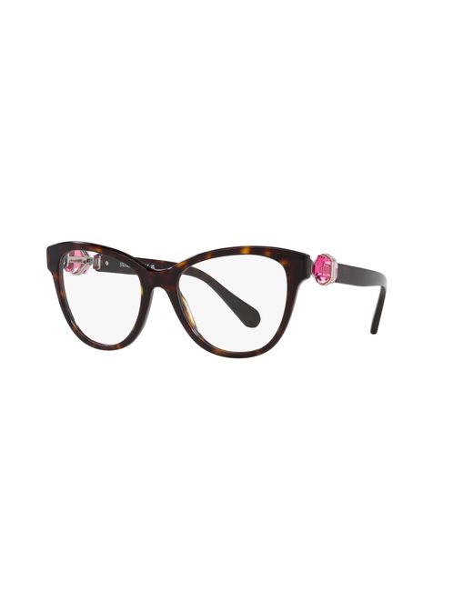 Swarovski Black Sk2004 1002 Optical Frames Acetate Round Normal