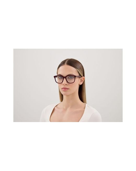 McQueen Black Am0539O 003 Optical Frames Acetate Transparent Squared