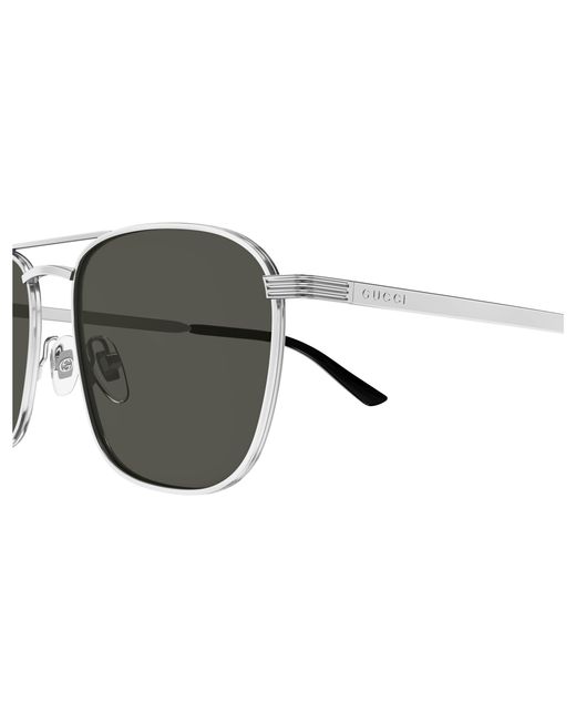 Gucci Black Gg1881S 001 Sunglasses Metal Squared for men