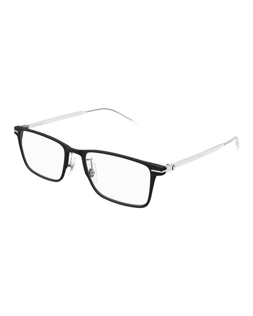 Montblanc Black Mb0396On 002 Optical Frames Transparent Squared for men