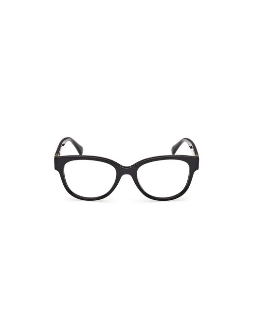 Max Mara Black Mm5229 001 Optical Frames Acetate Round Normal
