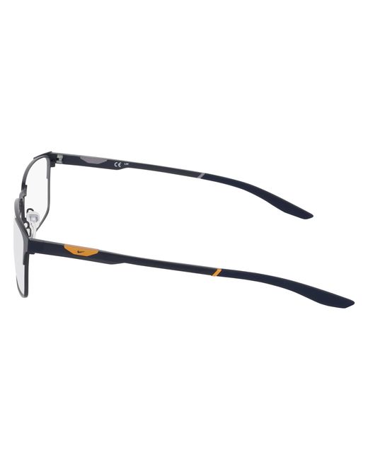 Nike Black 8143 212 Optical Frames Metal Squared Normal for men