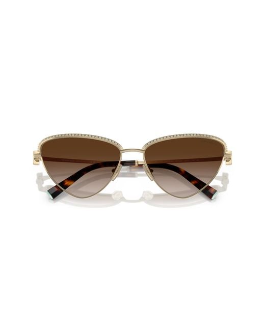 Tiffany & Co Black Tf3107Kb 62123B Sunglasses Metal Geometric Normal Shaded