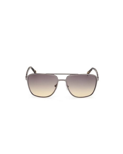 Guess Black Gu00210 09B Sunglasses Metal Squared Normal for men