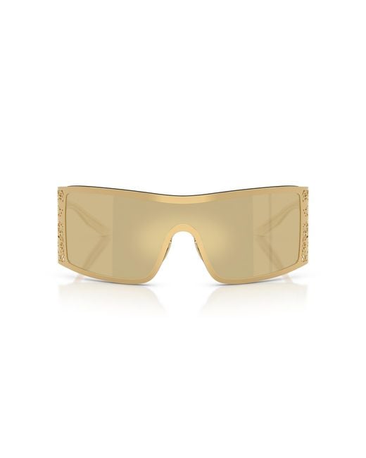 Dolce & Gabbana Black Dg2317 02/7I Sunglasses Metal Squared Mirrored